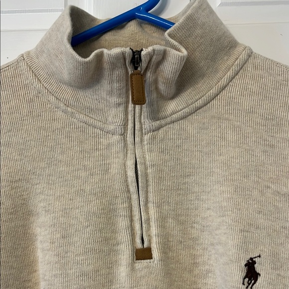 Polo by Ralph Lauren Beige Quarter-Zip Sweater for Men - Picture 3 of 8